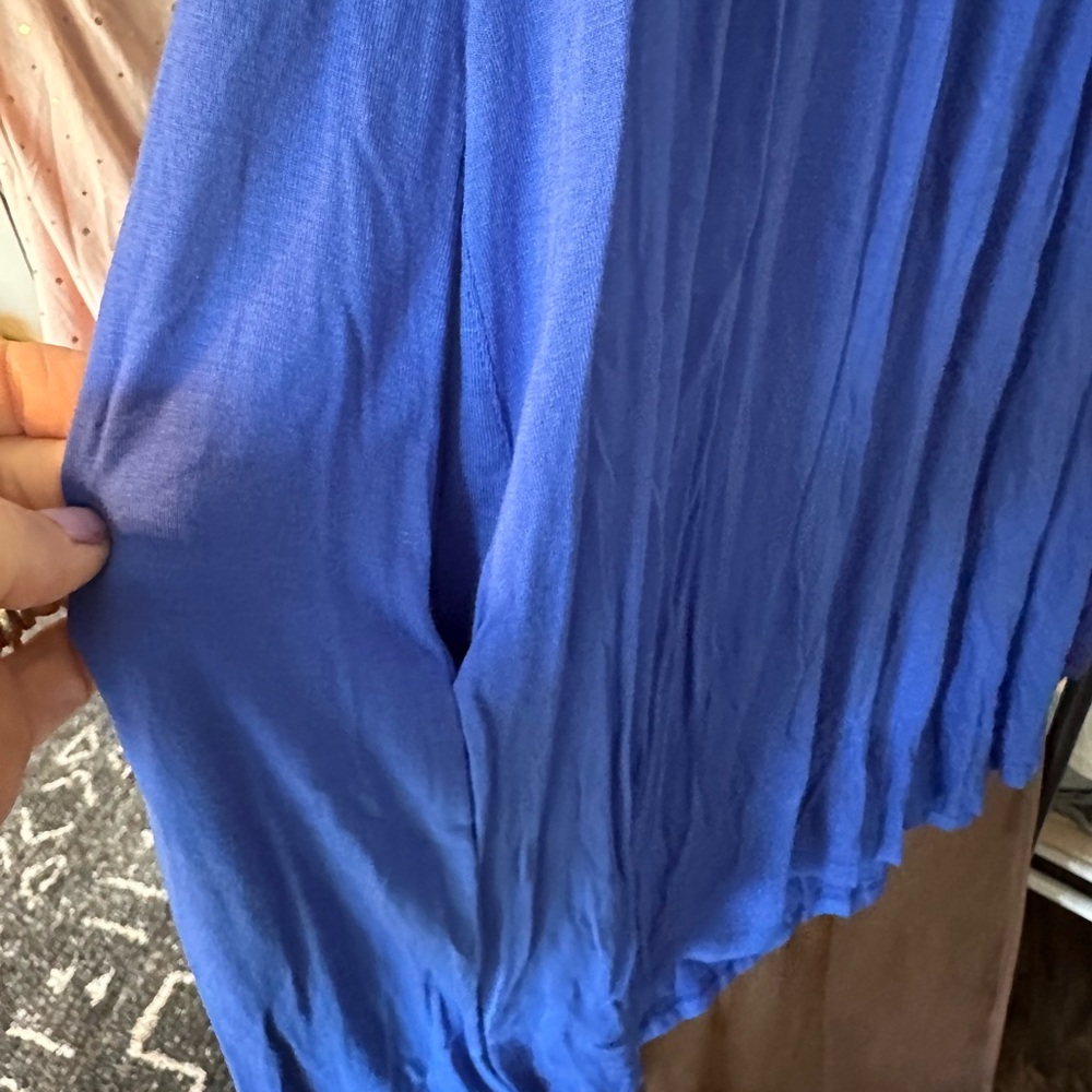 Blue comfy long sleeve dress with pockets